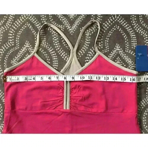 Patagonia Tank Top Shirt Womens Large Pink Balance Racerback Slim Fit Yoga NEW - Picture 8 of 10